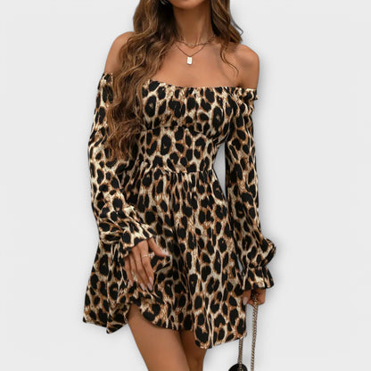 Vestido de Estampa de Leopardo
