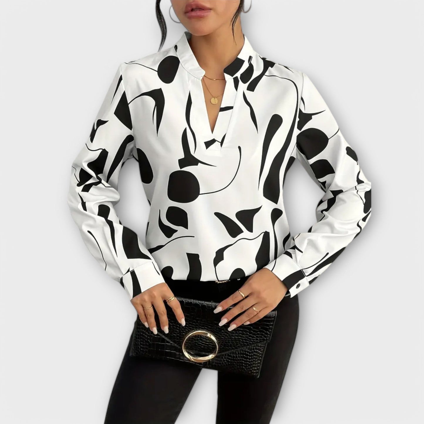 Catarina - Elegante blusa de manga larga
