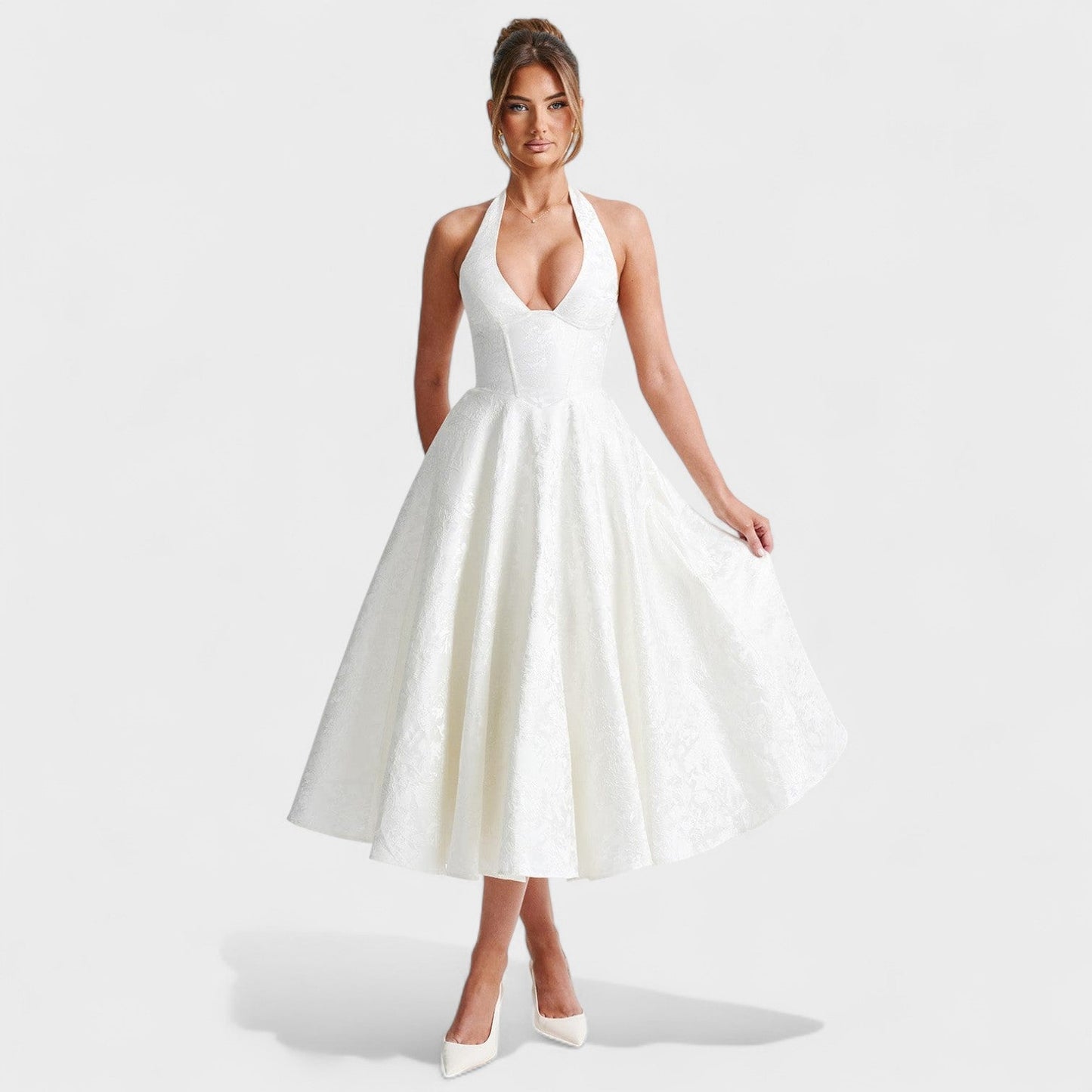 Efi - Textured Midi Dress