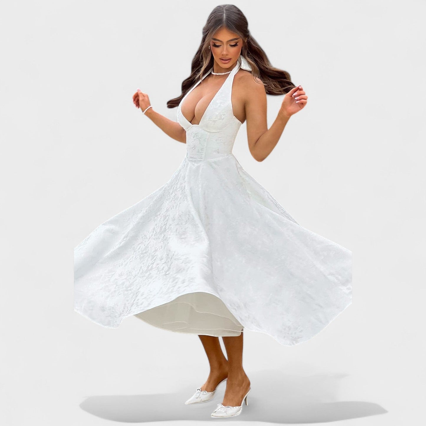 Efi - Textured Midi Dress