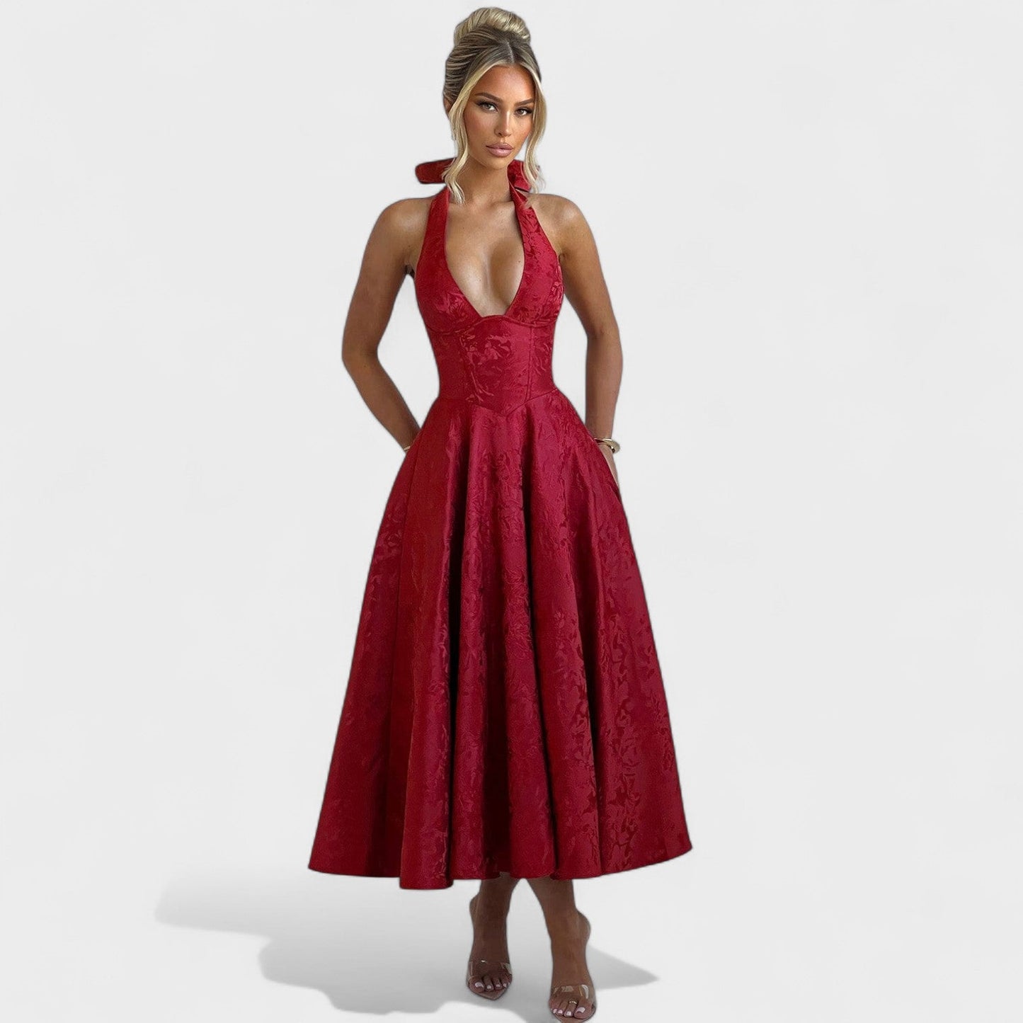 Efi - Textured Midi Dress