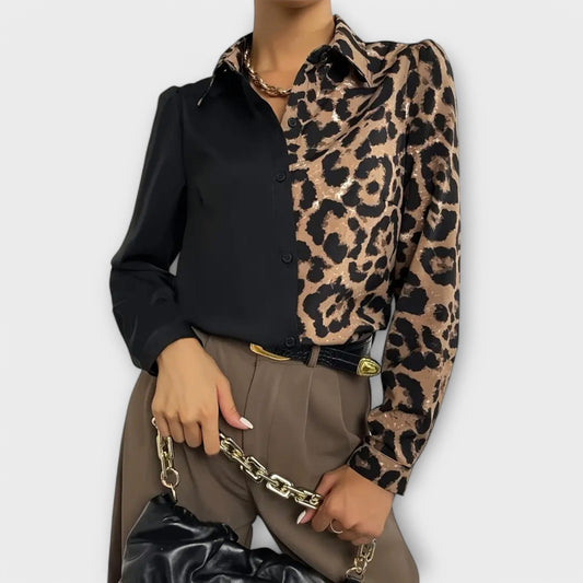 Valentina - Camisa de Leopardo Minimalista