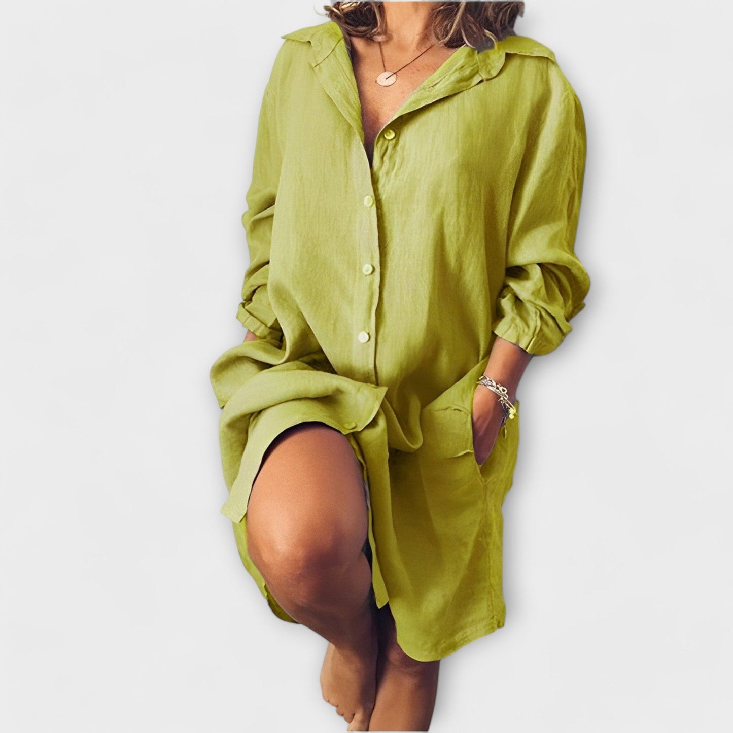 Clara - Camisa Casual de Linho