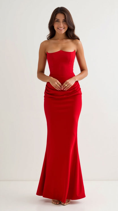 Esmeralda - Vestido Longo com Sutiã Embutido