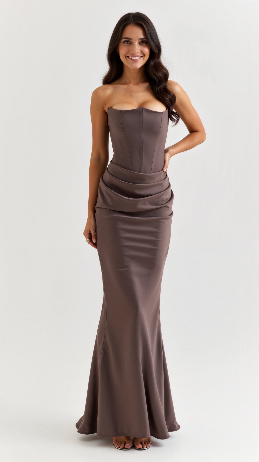 Esmeralda - Vestido Longo com Sutiã Embutido