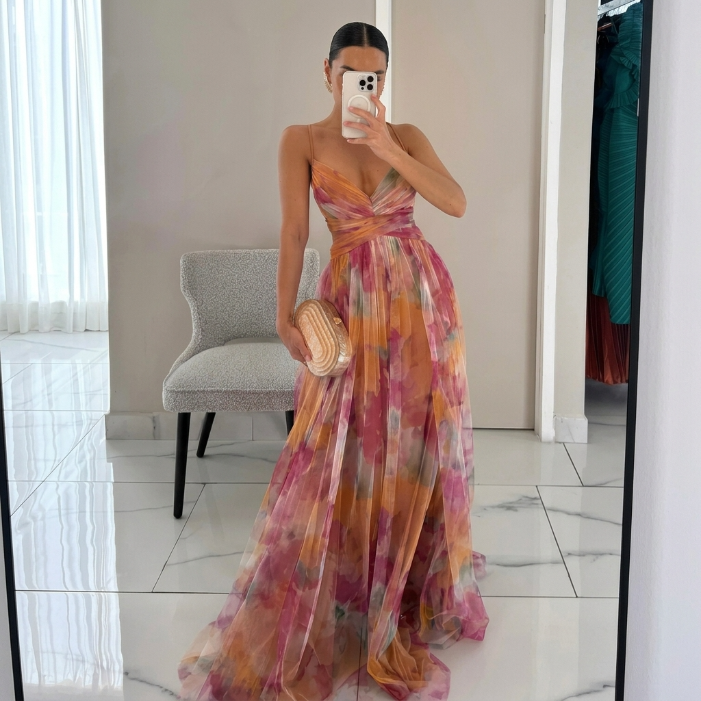 Margarida - Vestido Maxi com Estampa Floral