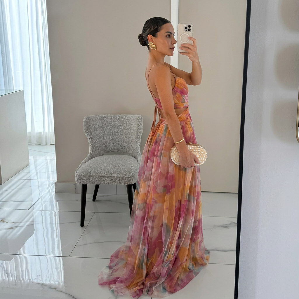 Margarida - Vestido Maxi com Estampa Floral