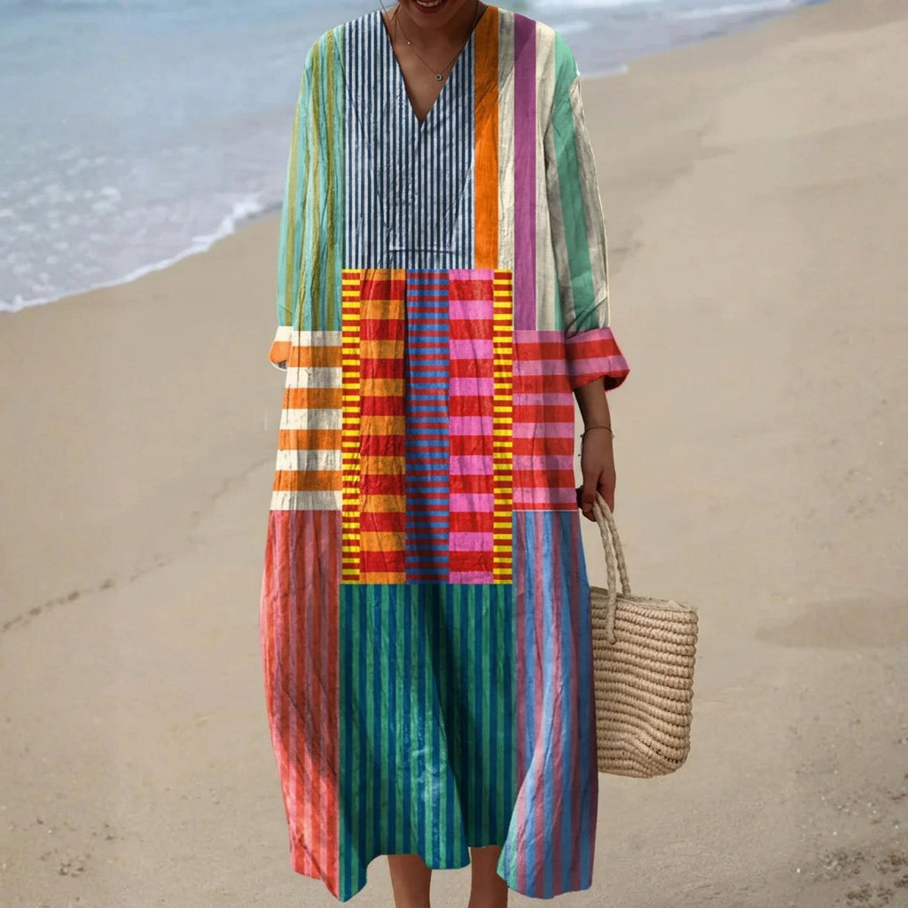 Mia - Vestido con Diseño Geométrico