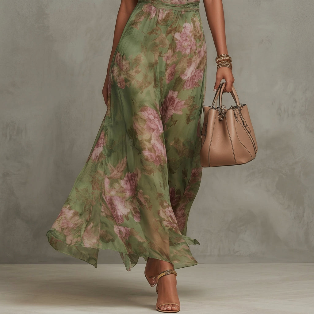 Filipa - Floral Halter Maxi Dress