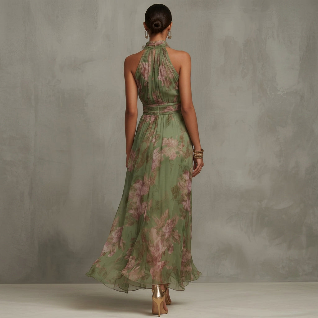 Filipa - Floral Halter Maxi Dress