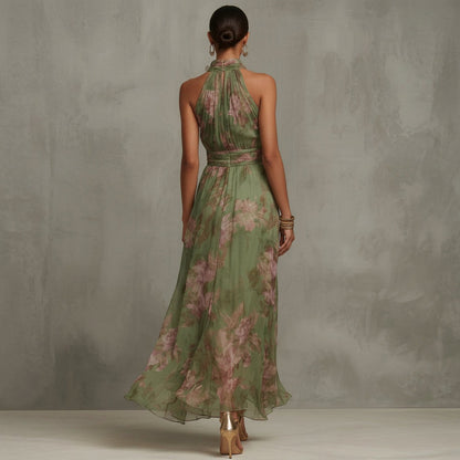 Filipa - Floral Halter Maxi Dress