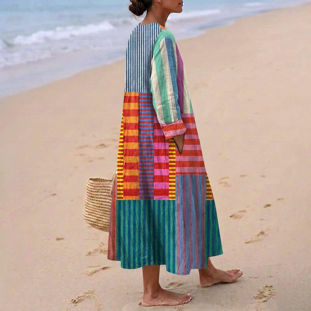 Mia - Vestido con Diseño Geométrico