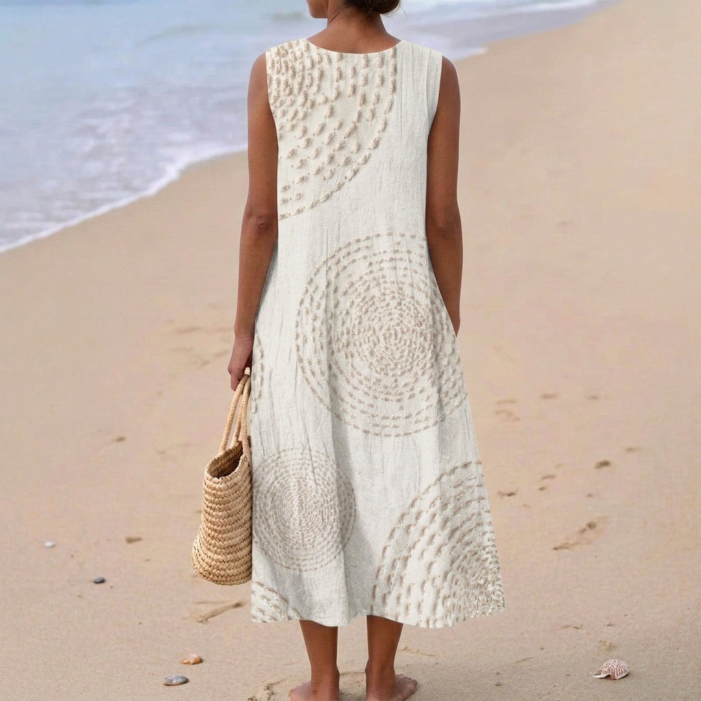 Ana - Vestido Maxi Texturizado Sem Mangas
