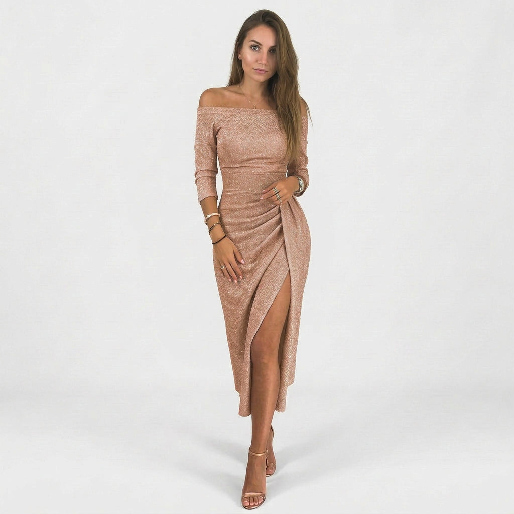 Natália - Vestido Elegante con Hombros al Descubierto