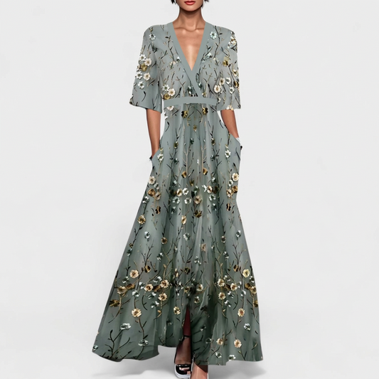 Rute - Elegante Vestido Maxi con Estampado Floral
