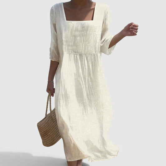 Nádia - Vestido Casual de Linho