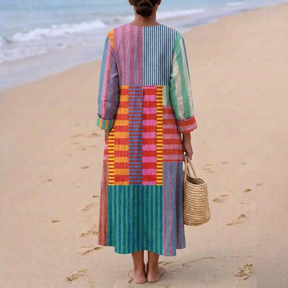 Mia - Vestido con Diseño Geométrico