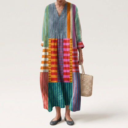 Mia - Vestido con Diseño Geométrico