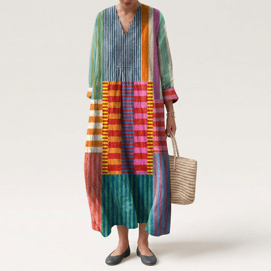 Mia - Vestido con Diseño Geométrico