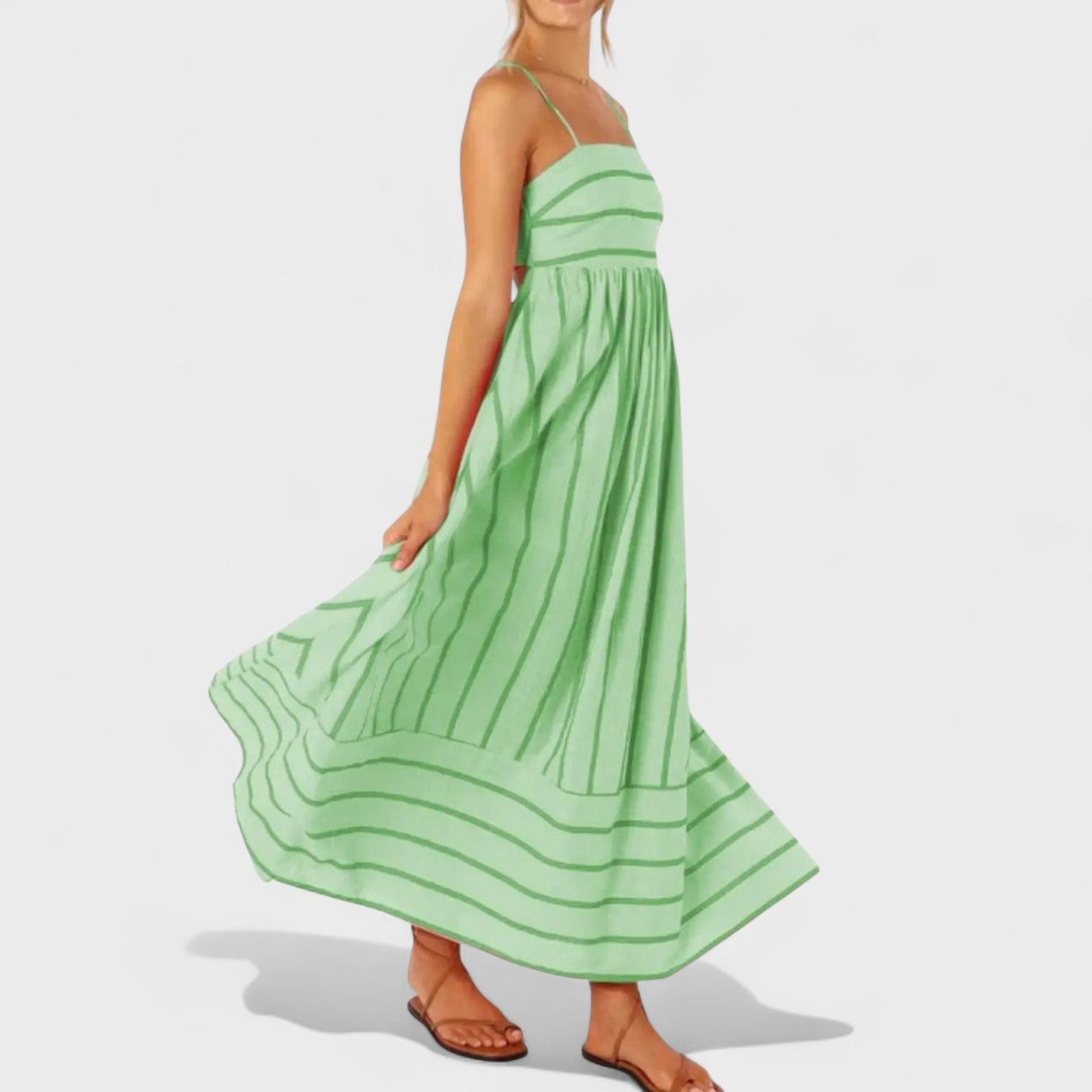 Isabel - Vestido Longo Listrado