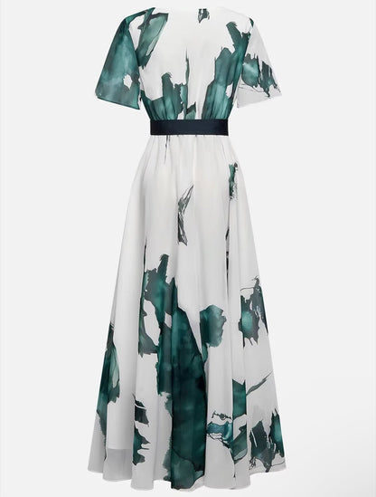Vanessa - Vestido Longo com Estampa Aquarela