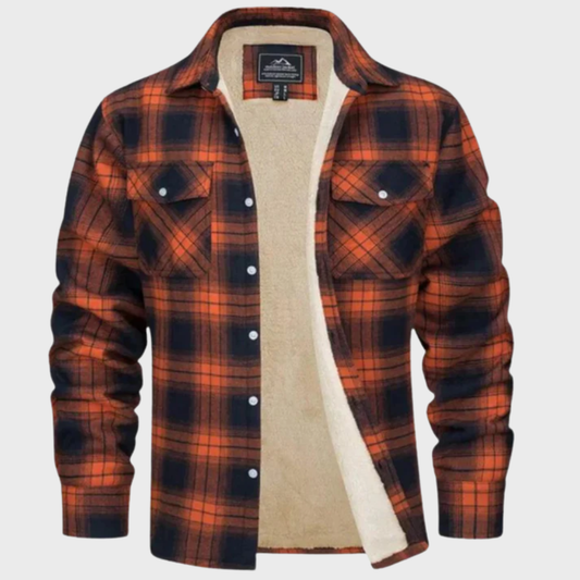 Tiago - Fleece Striped Trucker Jacket