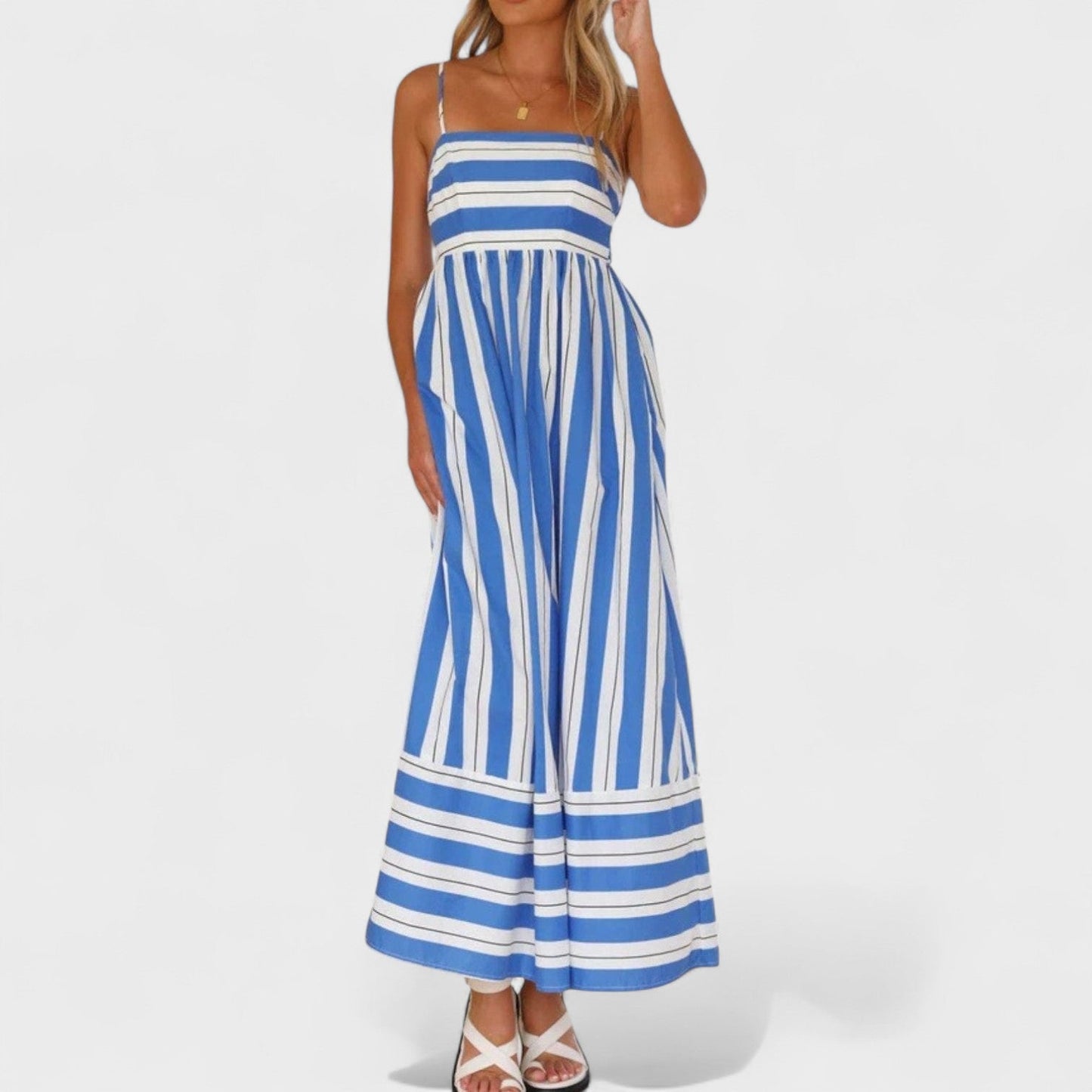 Isabel - Vestido Longo Listrado