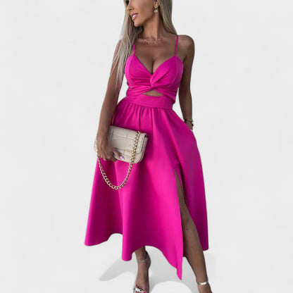 Cielo - Vestido Midi com Fenda