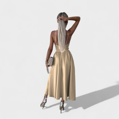 Cielo - Vestido Midi com Fenda
