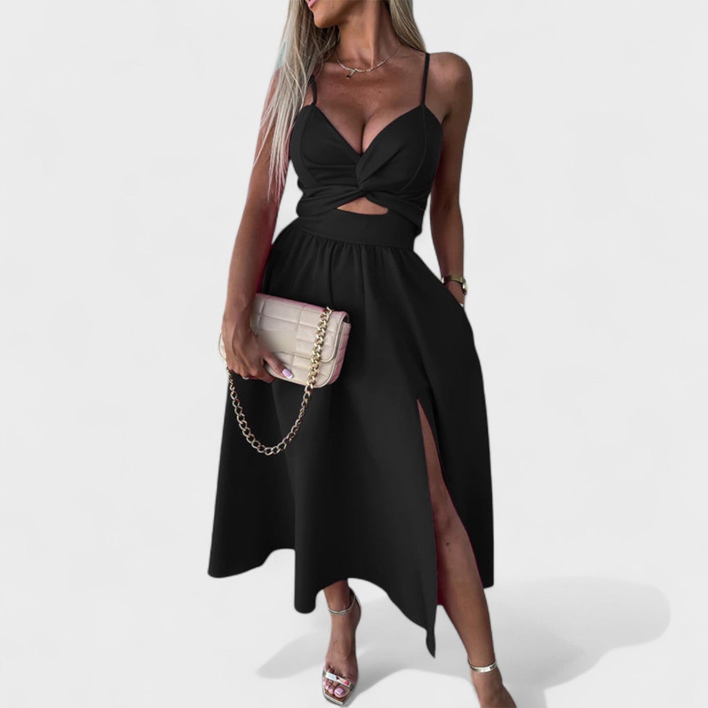 Cielo - Vestido Midi com Fenda
