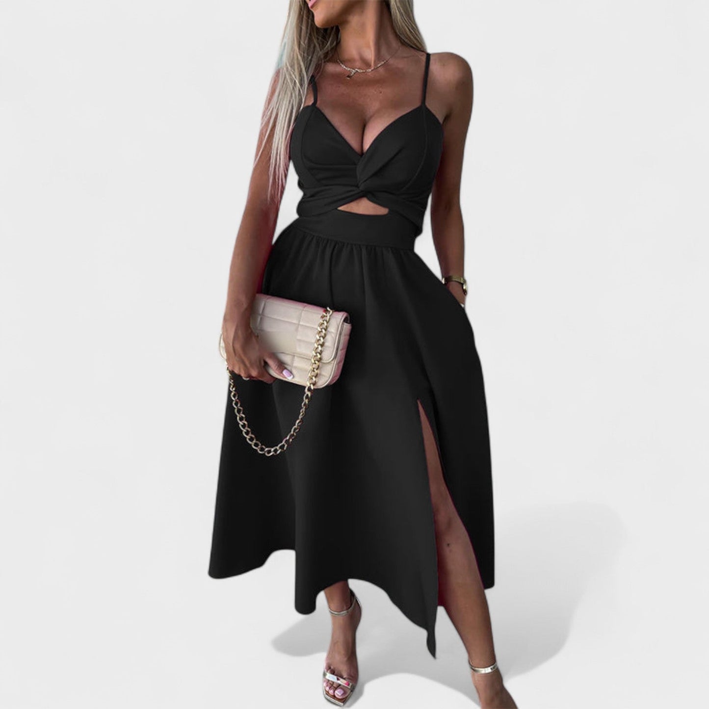 Cielo - Vestido Midi com Fenda