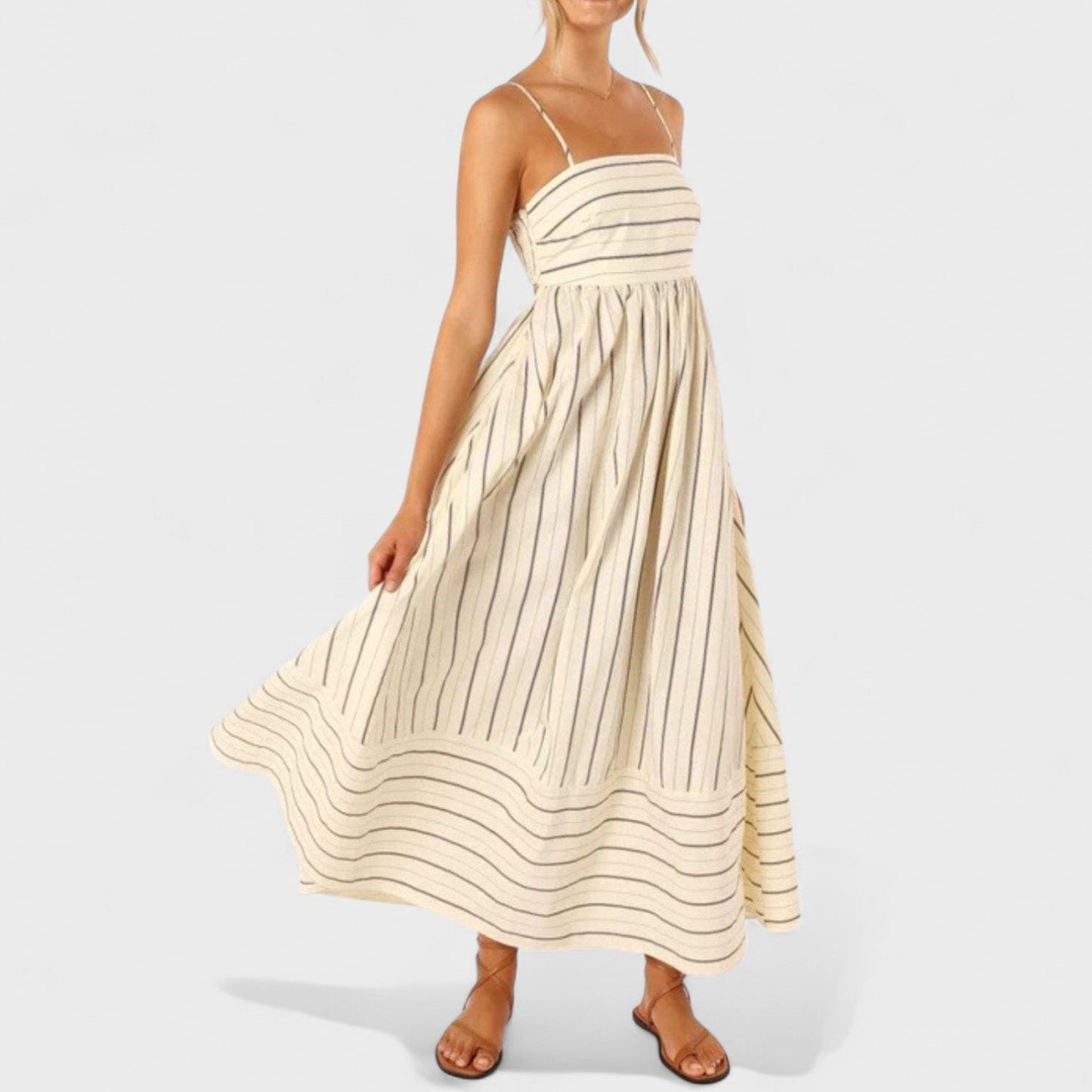 Isabel - Vestido Longo Listrado