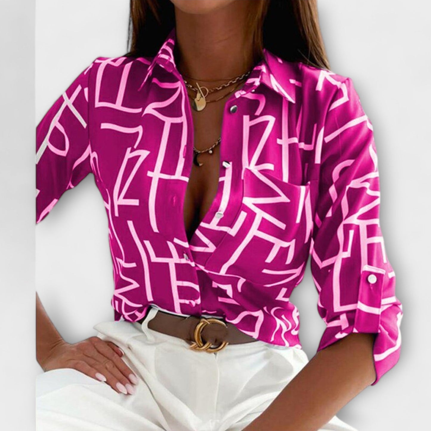 Romina - Camisa de Gola Tradicional