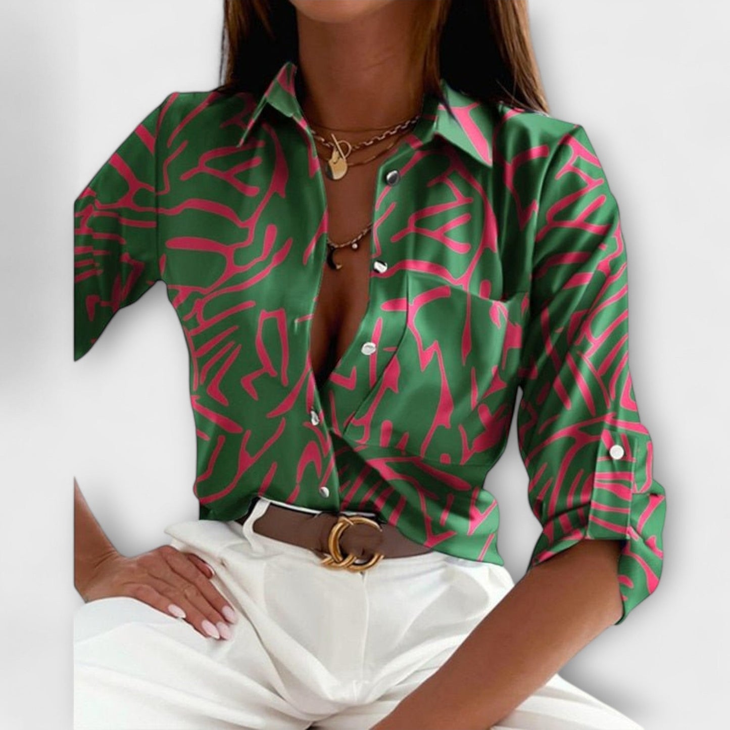 Romina - Camisa de Gola Tradicional