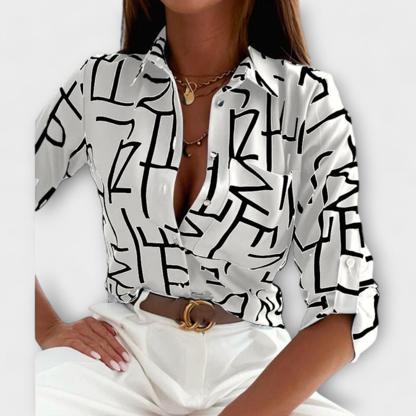 Romina - Camisa de Gola Tradicional