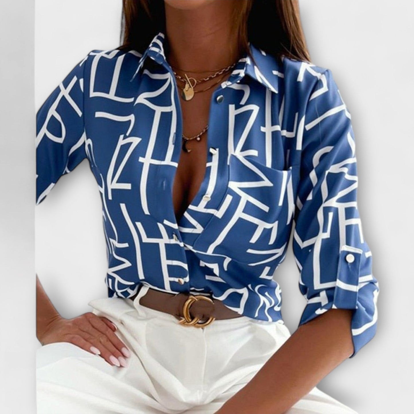 Romina - Camisa de Gola Tradicional