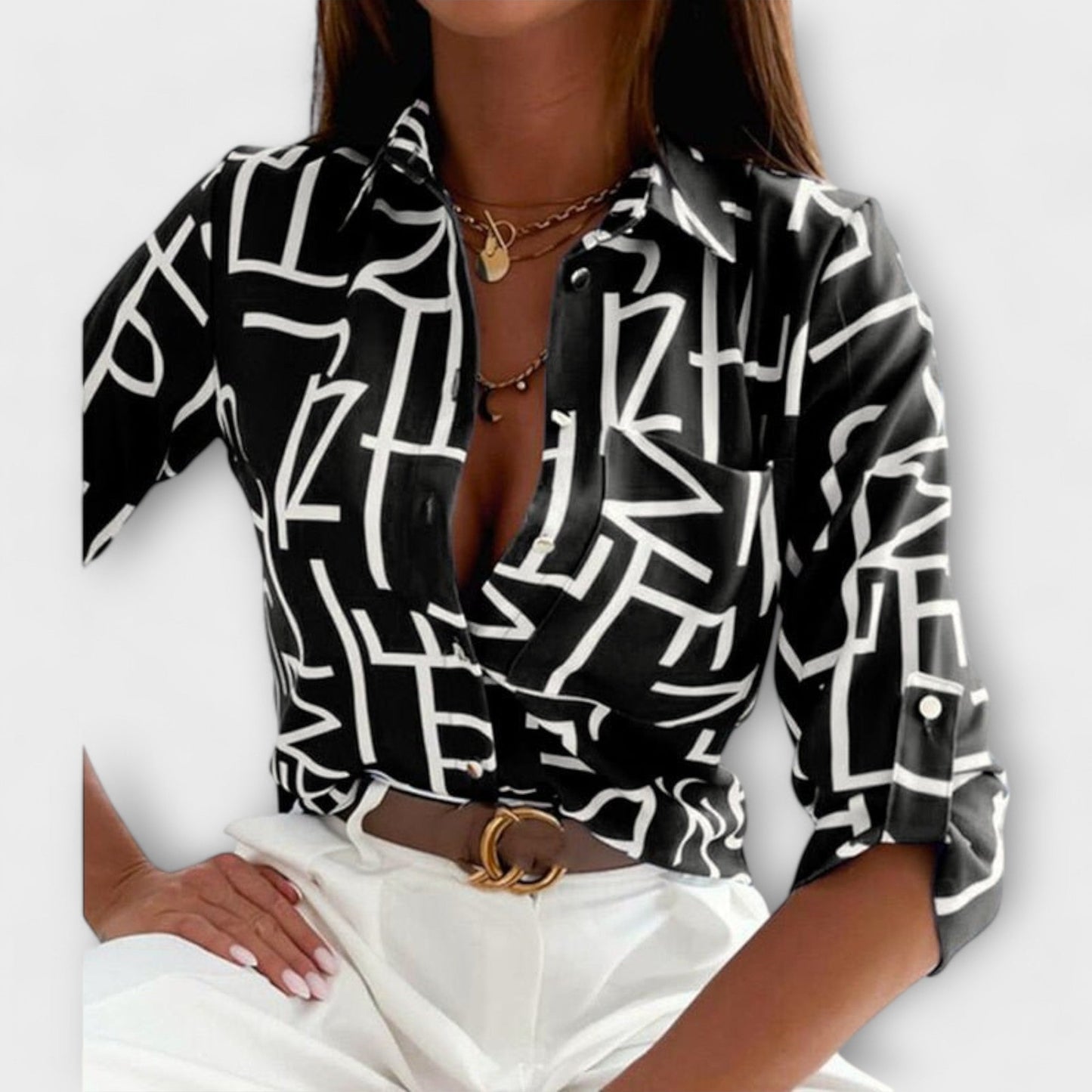 Romina - Camisa de Gola Tradicional
